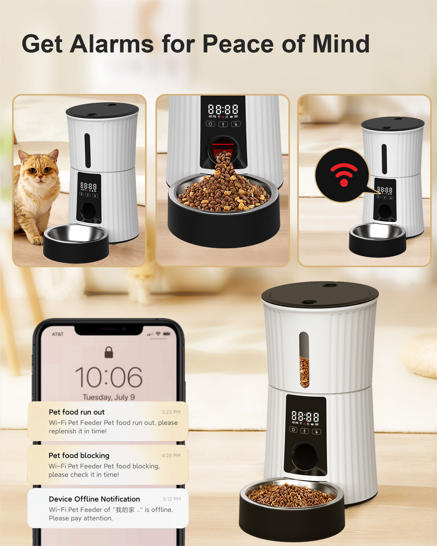 New Smart Automatic Cat Dog Pet Feeder 4L APP Control