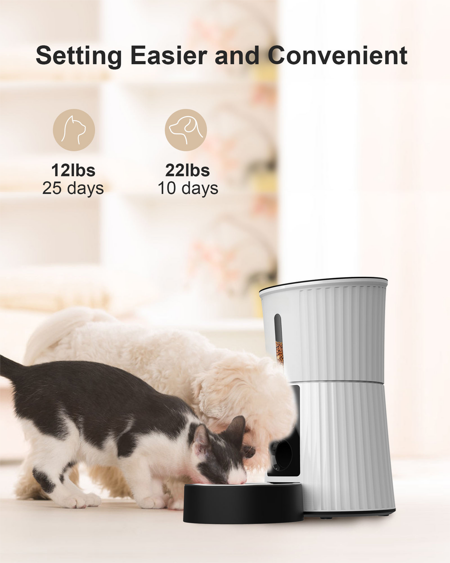 New Smart Automatic Cat Dog Pet Feeder 4L APP Control