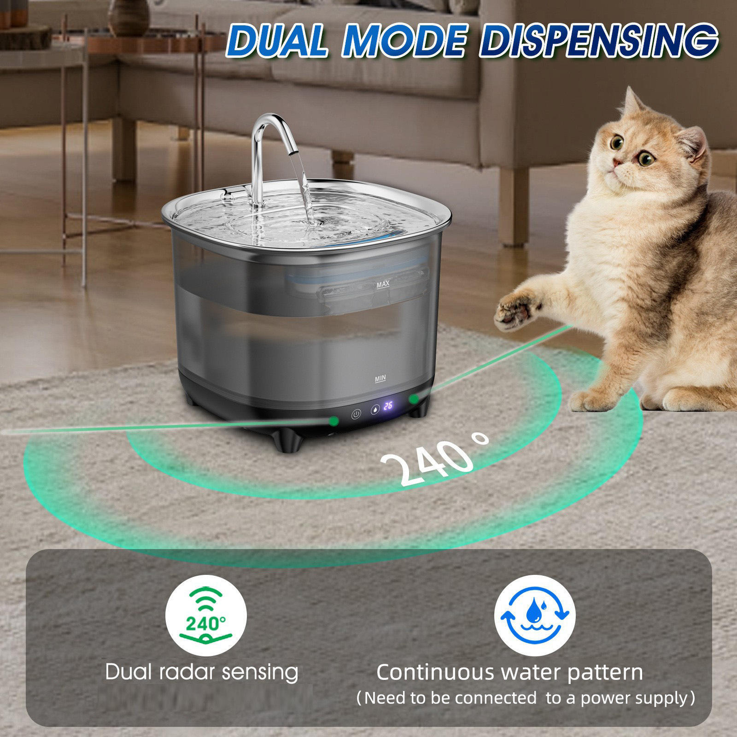Hot Cat Dog Pet Water Fountains 3L