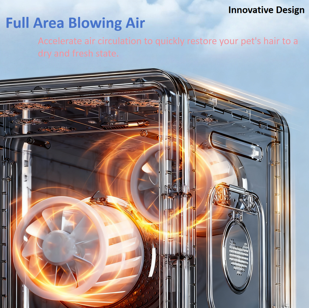 Pet Smart Drying Box with Dual Fans APP Version