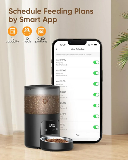 Hot Smart Automatic Cat Dog Pet Feeder 4L APP Control